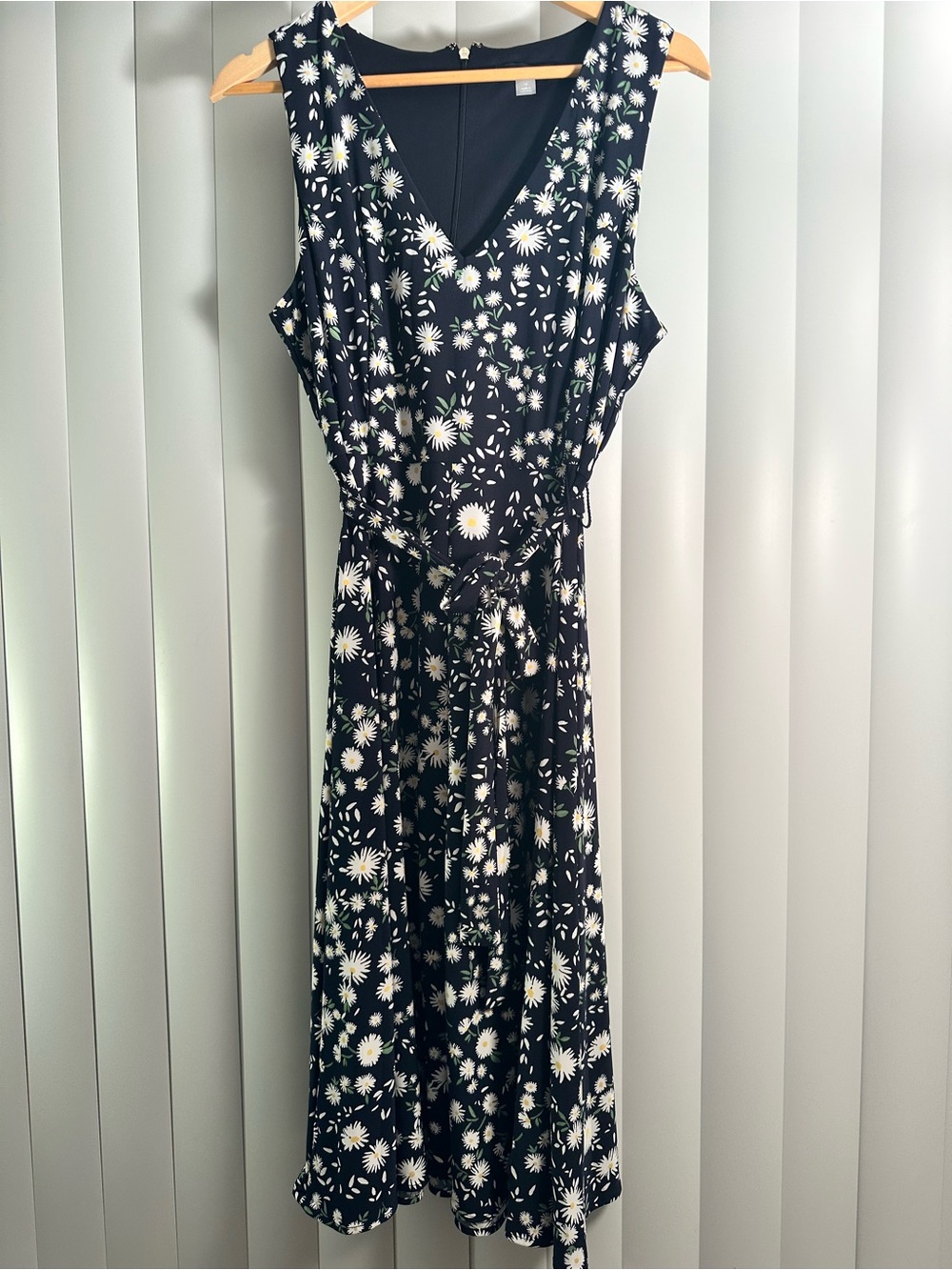 Tommy Hilfiger Black Daisy Print Sleeveless Midi Dress